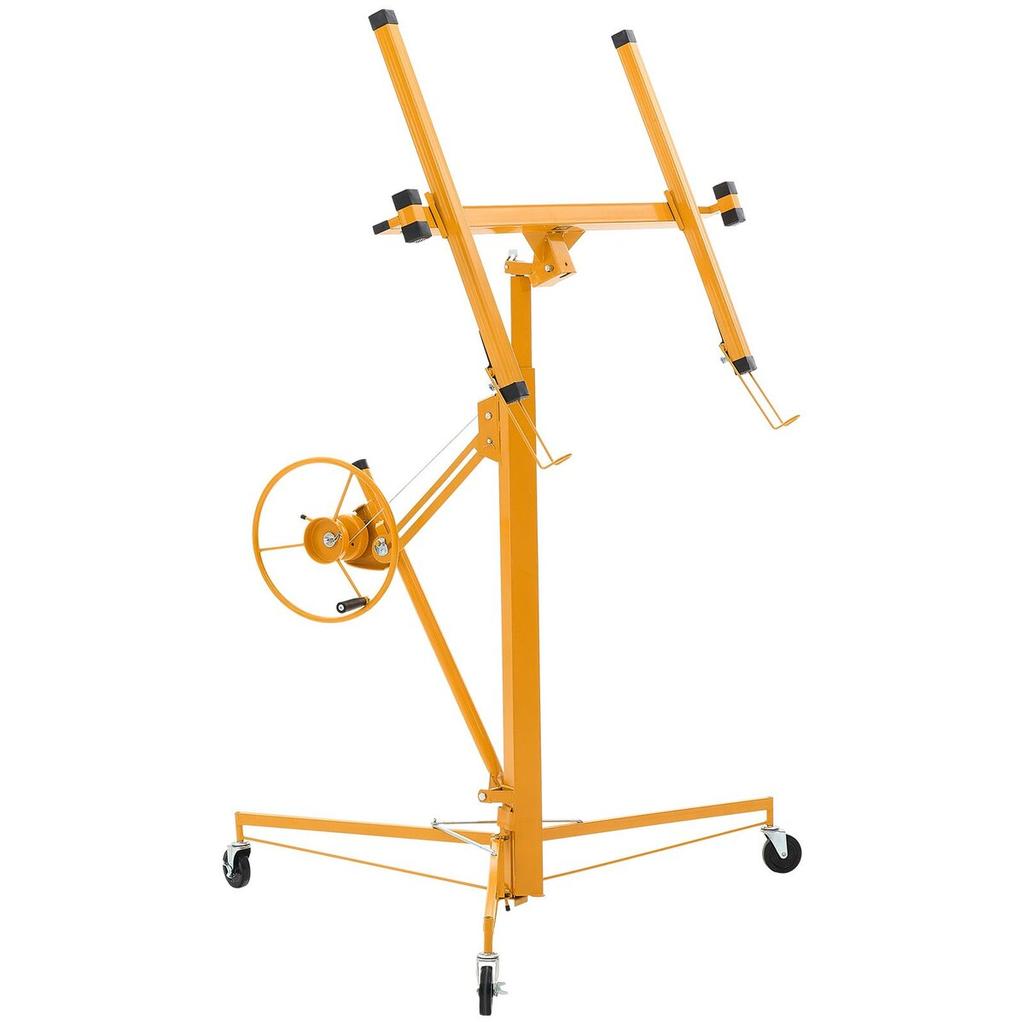 3353mm Drywall Lift, Heavy-Duty 68 kg Sheetrock Hoist with Adjustable Telescoping Arm, Lockable Wheels, Drywall Lifter Panel Jack Hoist Tools Ideal