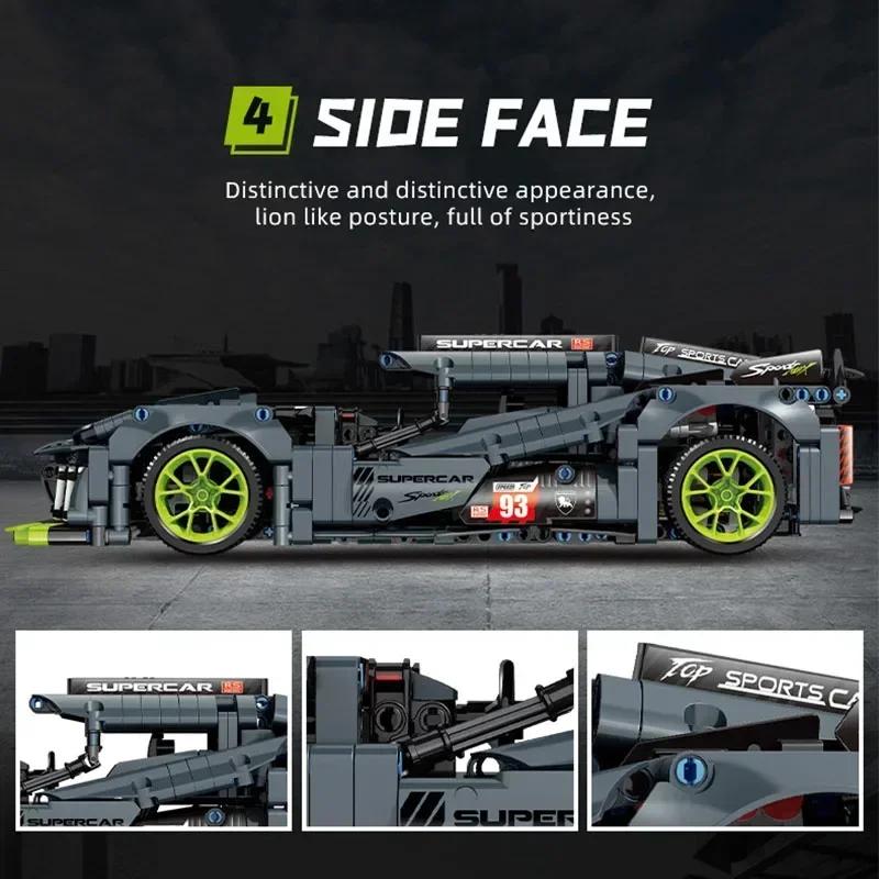 1280PCS Technical 1:14 Peugeoted 9×8 Speed Car Building Blocks Racing Vehicle Assemble Bricks Toys Gifts For Kids Boy