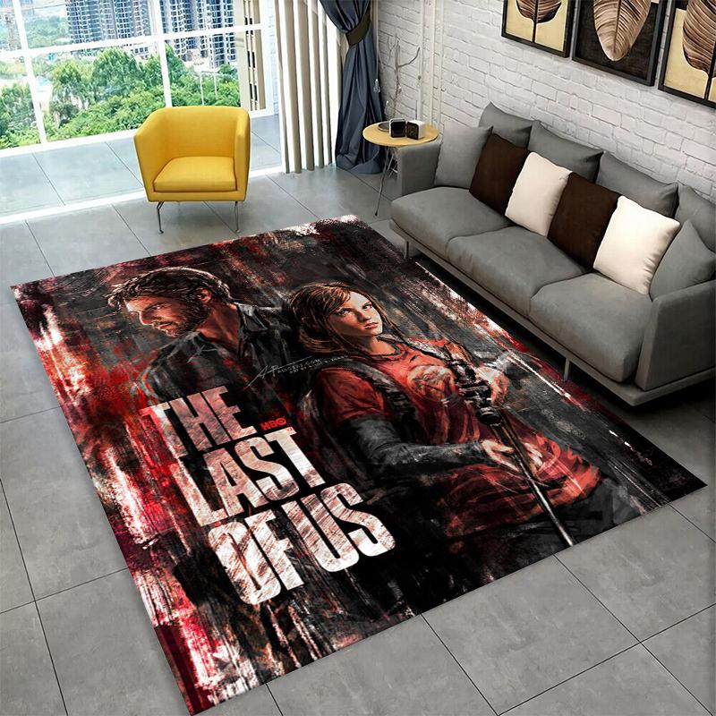 Horror Game TV The Last of Us Non-Slip Area Rug for Living Room,Bedroom,Playroom,Soft Carpet Floor Mat Home Decor Rug Kids Room