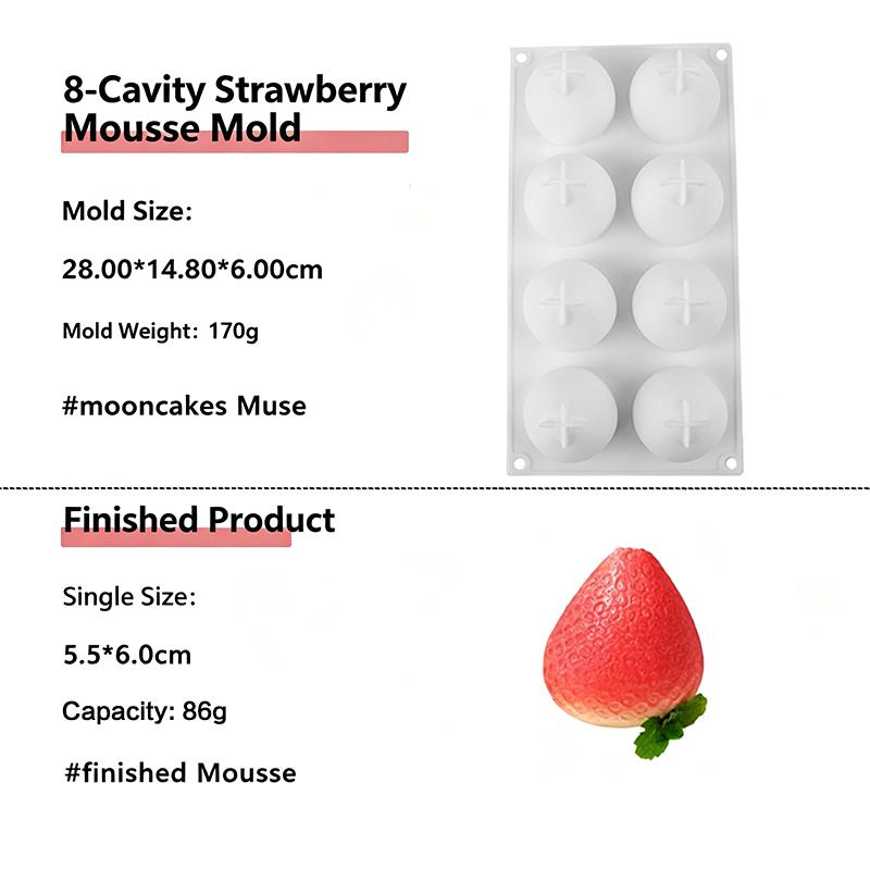 Silicone Fruit Series Mold Non Stick Surface Perfect For Baking Mousse Jelly Chocolate Diy Dessert Making