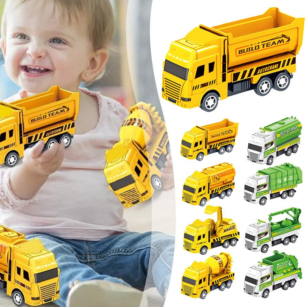 1PC Funny Baby Car Toy Mini Inertia With Optional Excavator/Sanitation/Garbage Play Kids Educat U8Z7
