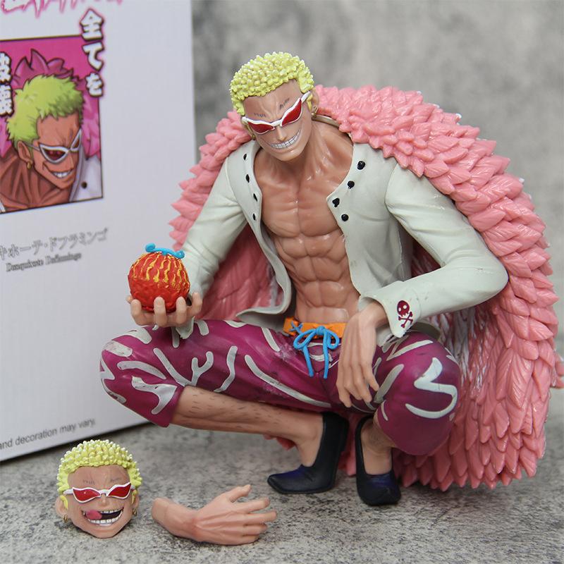 15 см Аниме Фигурки One Piece Ока Ситибукай Донкихот Дофламинго Фигурка Действия ПВХ Коллекция GK Статуя Дьявольского Плода Модель Игрушки