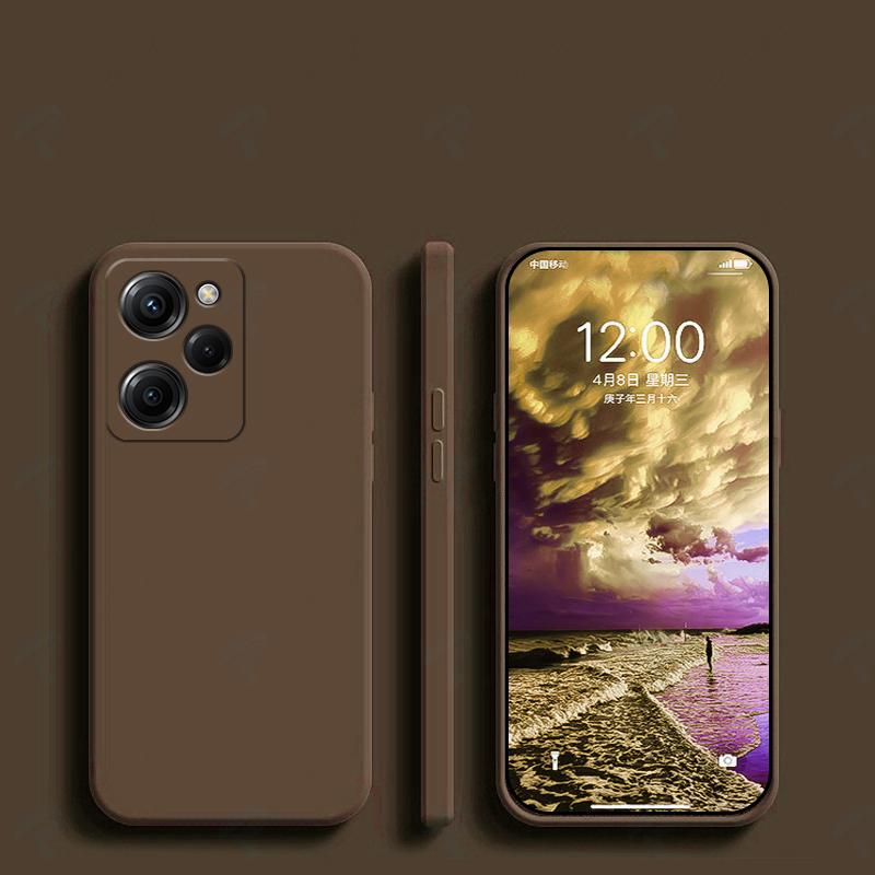 Цвет темно-фиолетовый квадратный жидкий силиконовый чехол для телефона для POCO X5 PRO 5G X5PRO POCOX5 PRO 5G 6,67 дюймов Xiaomi POCO X5 Pro 5G Глобальный защитный чехол