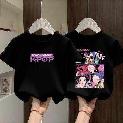 Детская K-Pop футболка Охотник на демонов, высококачественные топы для Руми, Миры и Зои.