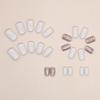 Full Cover False Nail Wearable Manicure Press On Nails Waterproof French Fake Nails  Girl