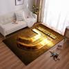 Golden Juventus Logo Design Rug Non-slip rug suitable for living room and bedroom sofas.