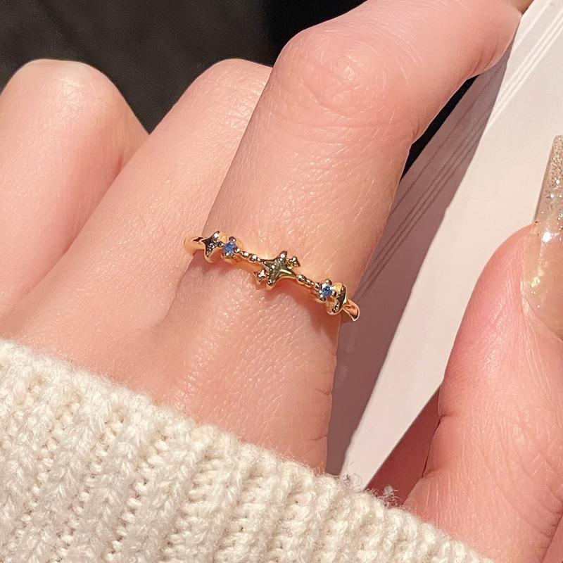 Нишевый Дизайн Цвет Сокровище Цвет Цир*****Ручка Кольцо Высокий Смысл Простая Мода Средневековые Украшения Женщины