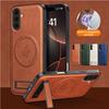 For Magsafe Leather Stand Case for Samsung A56 A36 A26 A16 A06 A55 A35 A54 Magnetic Cover Shockproof Full Protection Phone Cover