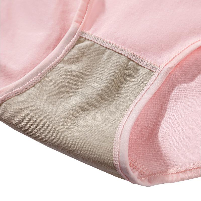 Cotton Women's Underwear with Embossed Waist Solid Color Antibacterial Triangle Underwear Panties