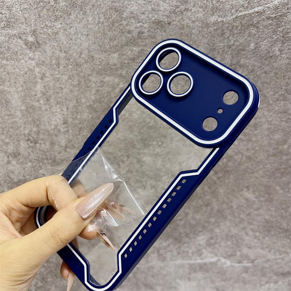 New Transparent Glass Fashion Phone Case for iPhone 17 Pro Max Air 16 Pro  15 14 13 12 11 Shockproof Protection Change 17 Series