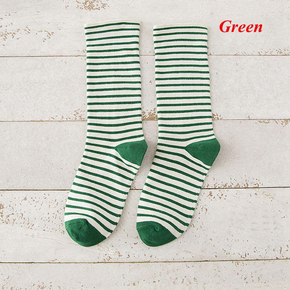 Gifts Winter Warm Ankle Cotton Striped Socks Knit Elastic Hosiery