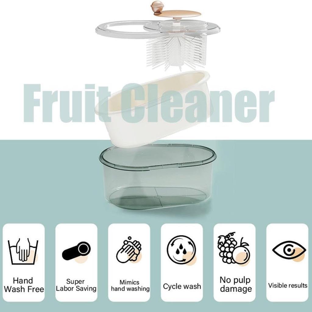 Fruit Cleaner , Portable Fruit With Lid, Fruit Washer , Fruit And Vegetable Cleaner With Colander And Bowl