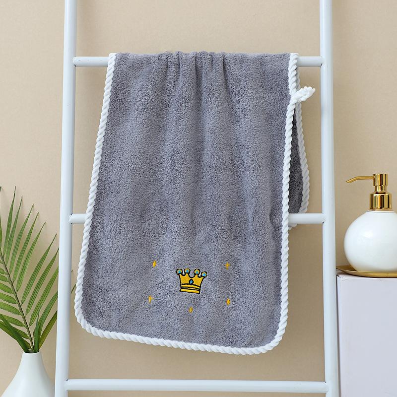 Утолщенные впитывающие взрослые вышитые полотенца для пар и детей