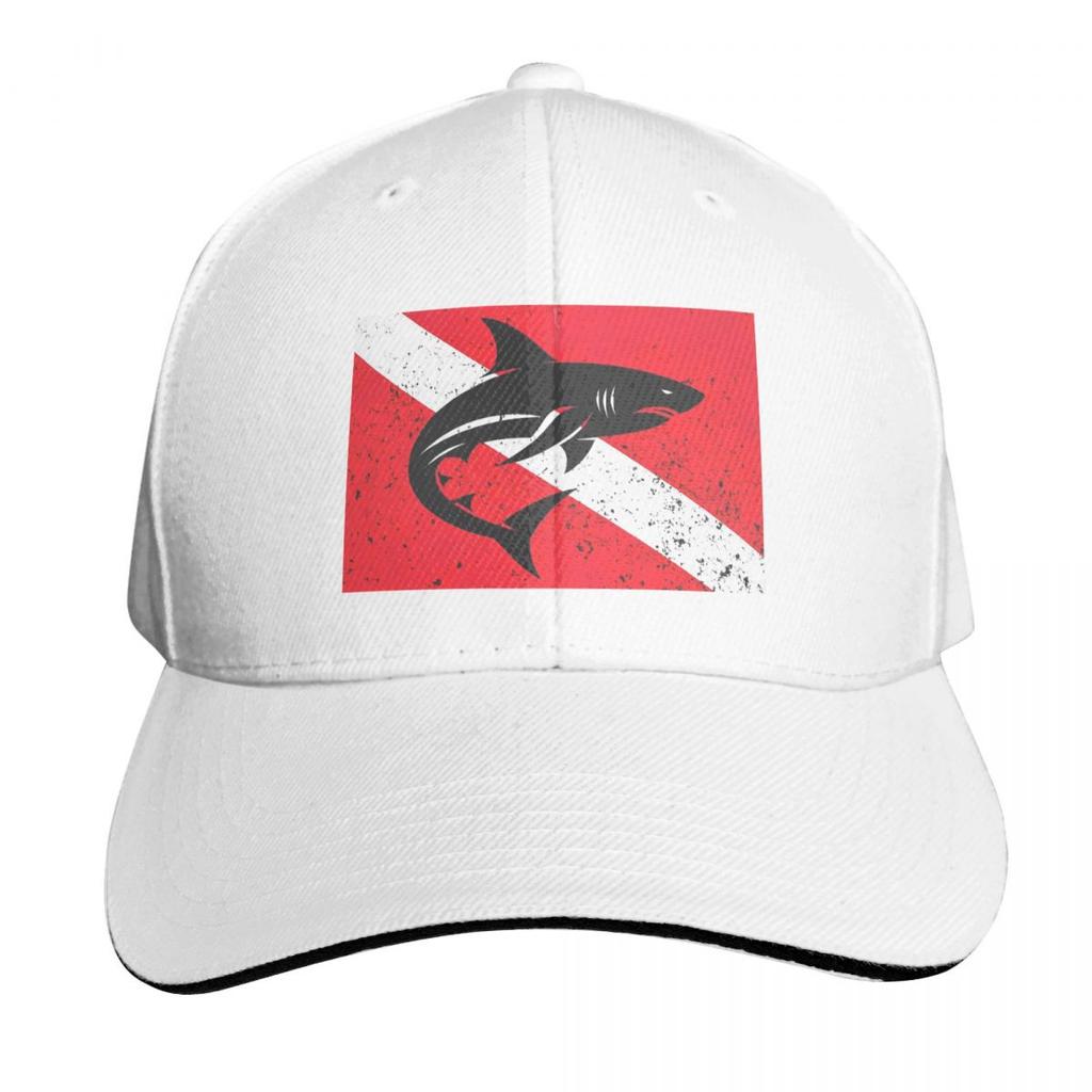 Дайвинг Флаг Дайвера И Шапка С Акулой Модные Повседневные Бейсболки Регулируемая Кепка Хип-Хоп Летние Унисекс Бейсболки