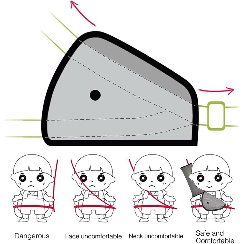 Детский регулятор ремня безопасности Чехол и накладки на плечи Защитные чехлы для детей Взрослый