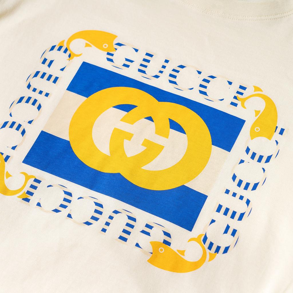 GUCCI T Shirt SS23 Beige Yellow Kids' 575114-XJEY8-9756