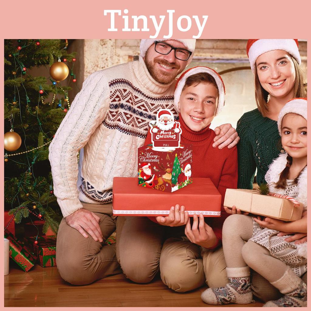 Тема Красный Рождественский Узор Подарочная Коробка-Сюрприз Праздничное Украшение Атмосферный Реквизит