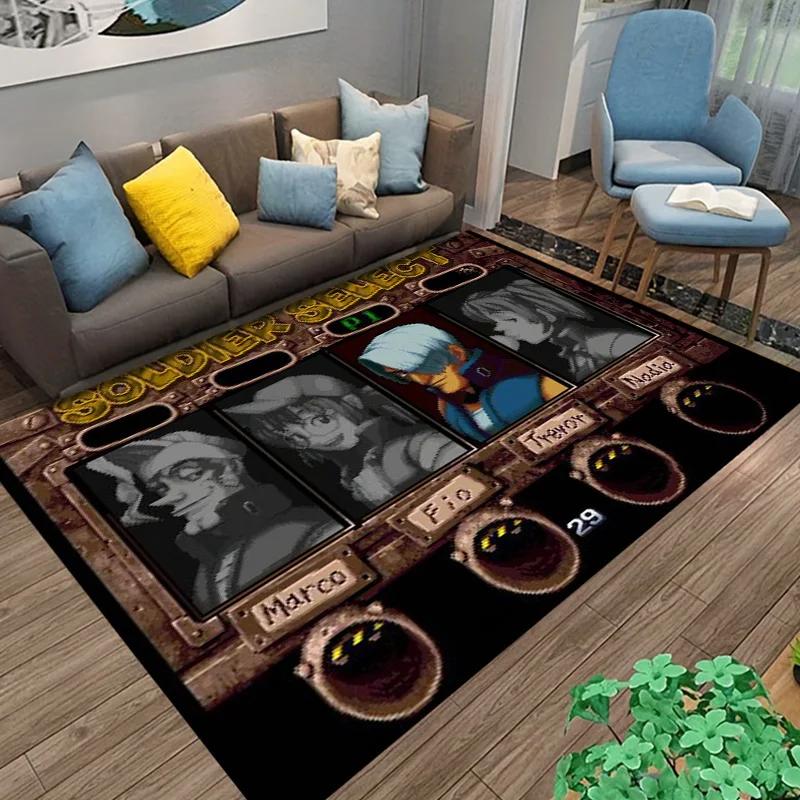 Retro Game Metal-Slug Gamer Cartoon Carpet Rug for Home Living Room Bedroom Sofa Doormat Decor,kids Area Rug coffee tables