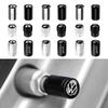 WHAQY1 4Pcs Metal Car Wheel Tire Valve Caps Cover Accessorie For Volkswagen GTI Golf 6 7 Polo VW R-Line CC Passat B6 Tiguan Tharu Jetta