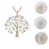 1 PCS "Tree of Life" Family Pendant Necklace Birthstone Gifts for Birthday Wedding Gold Rosegold