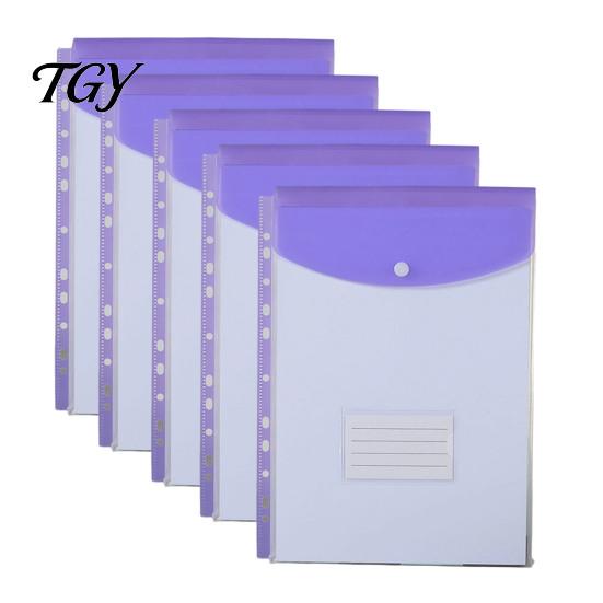 Transparent Mesh Pouch 11 Hole Expanding File Pockets, Reusable PP Document Sleeves, Waterproof Case Organizer Bag for Home Office And School