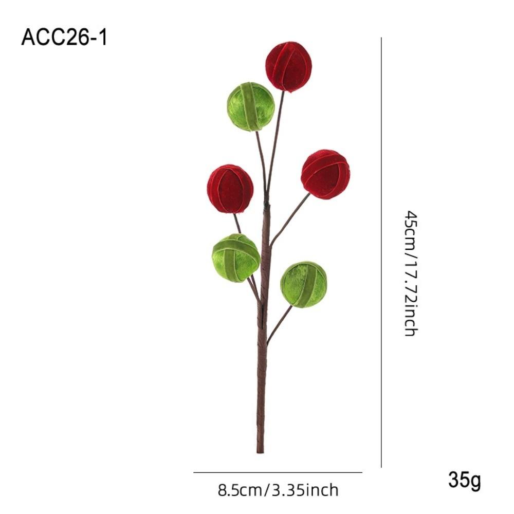 Simulated Xmas Tree Decorations Flocking Lollipop Christmas Flowers Christmas Tree Decoration