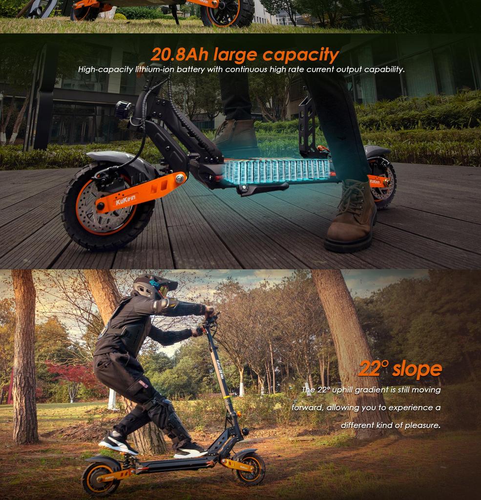 Электросамокат Складной Kukirin G2 Max 1200W Мотор Электросамокат Для Взрослого Максимальная Скорость 55КМ/ч 48В 20.8Ач Запас Хода 70Км Нагрузка 120кг