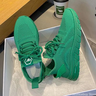 Новые туфли для женщин, весенние летние кроссовки для девочек, повседневные спортивные кроссовки цвета конфет, дышащая трикотажная крутая спортивная обувь