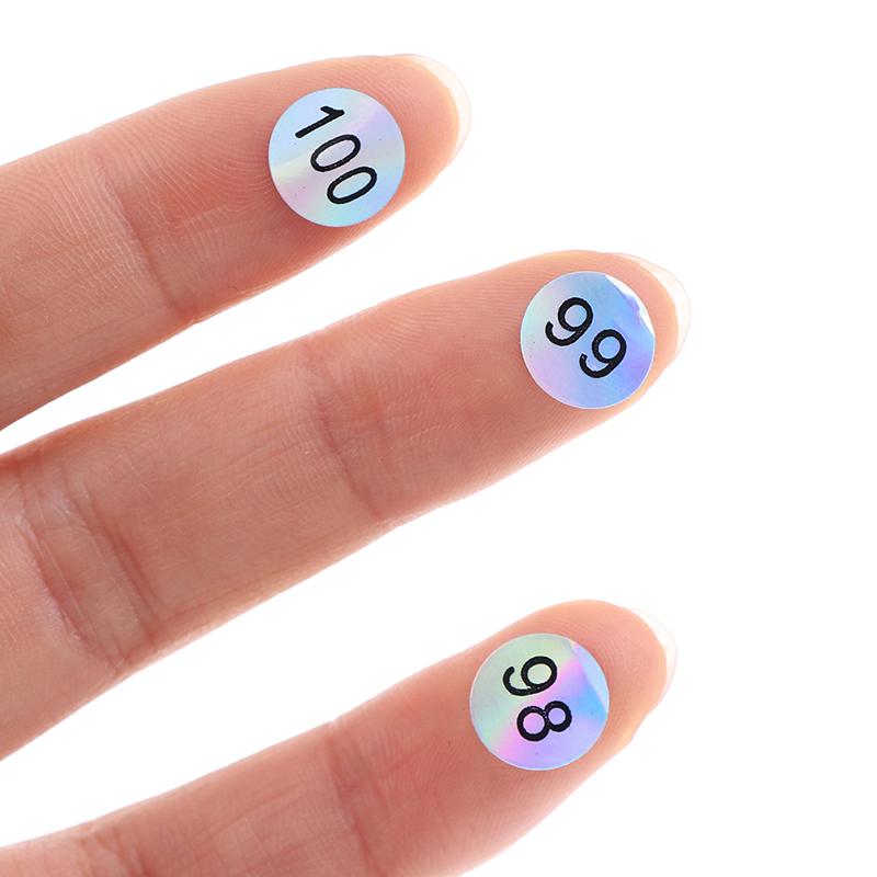 Водонепроницаемый номер 1-200 лазерные этикетки наклейки лак для ногтей губная помада бирки с номерами
