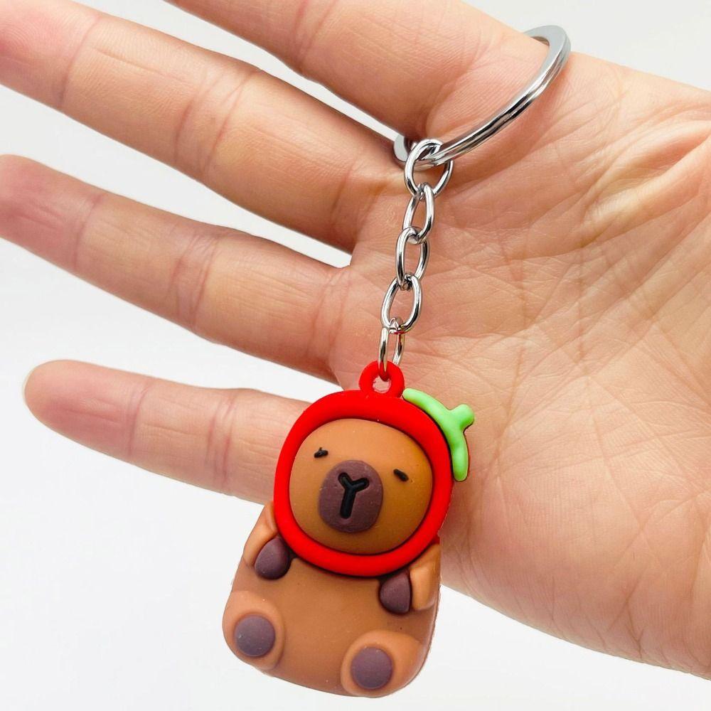 Kawaii Capybara Keychain Cartoon Doll Bag Pendant New Key Chain