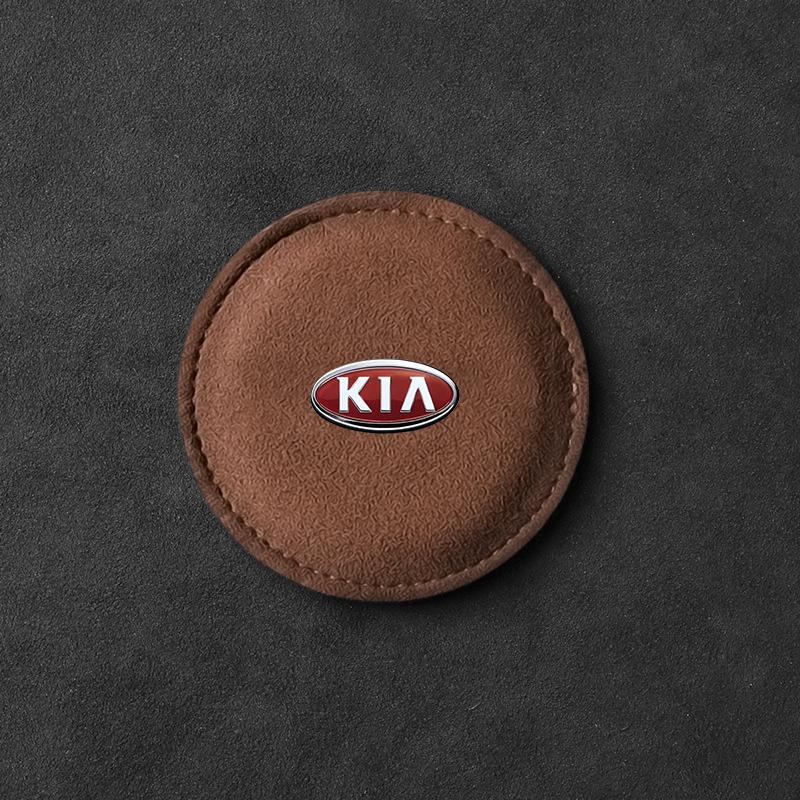1/2 шт. Коврик-подставка для подстаканника из кожи, нескользящий коврик для слота, автомобильный стайлинг для KIA Rio Ceed Sportage Cerato Soul Sorento Flip R K2 K3 K5 k6 K7 K8 Soul