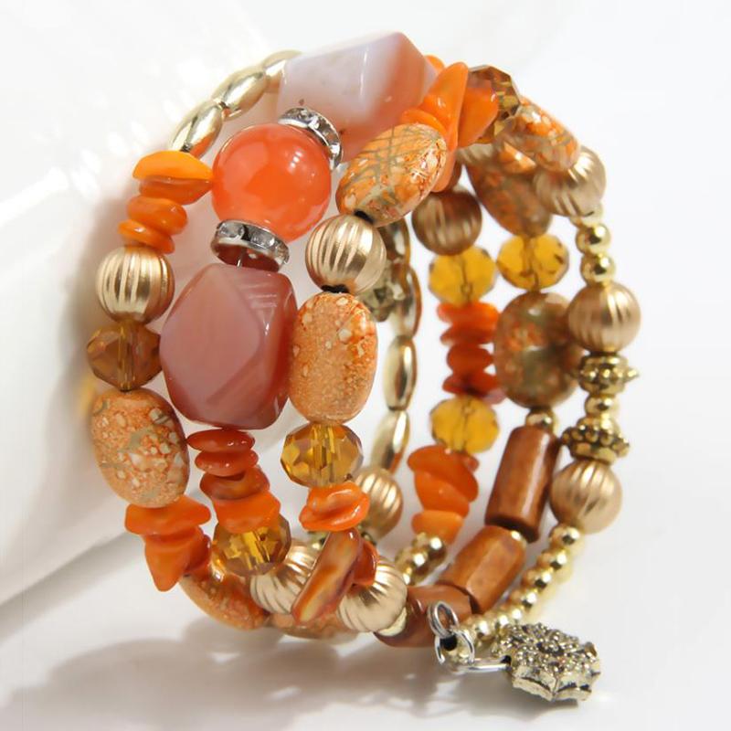 3 шт., богемные очаровательные браслеты из бисера, набор для женщин, винтажные бусины ручной работы из сплава, браслет-цепочка, браслеты, женские вечерние украшения в стиле бохо