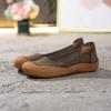 Модная женская обувь на плоской подошве AIYUQI 2025 Новинка Нескользящая повседневная обувь из натуральной кожи Женская обувь Большой размер Ретро лоферы для женщин