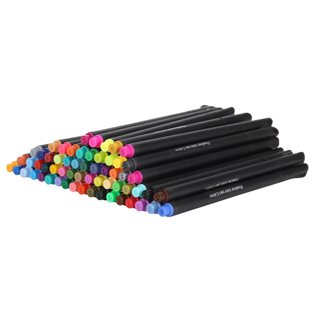 60 Colors Hook Line Pen Set 0.4mm Fine Tip Pens for Drawing Painting Planner Art Supplies Ink No Bd for School Travel