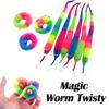 1/3/5Pcs New Funny Props Twisty Magic Worm Trick Toy For Kids Caterpillars On A Invisible String Children Party Game Favor Gift