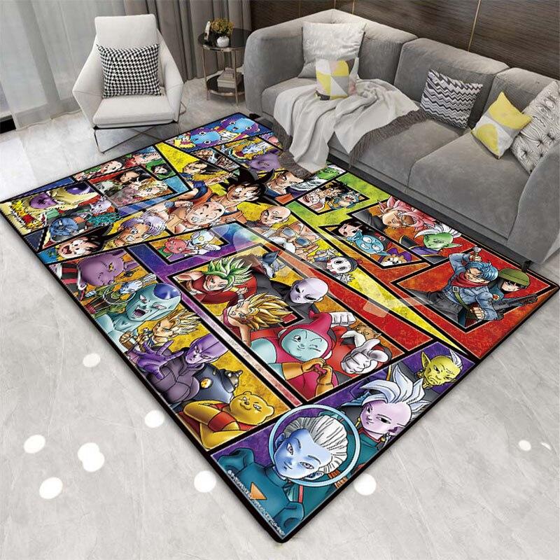 3D печать гостиная квадратный японский мультфильм DragonBall ковер игра ванная комната кухня коврик многофункциональный противоскользящий ковер.