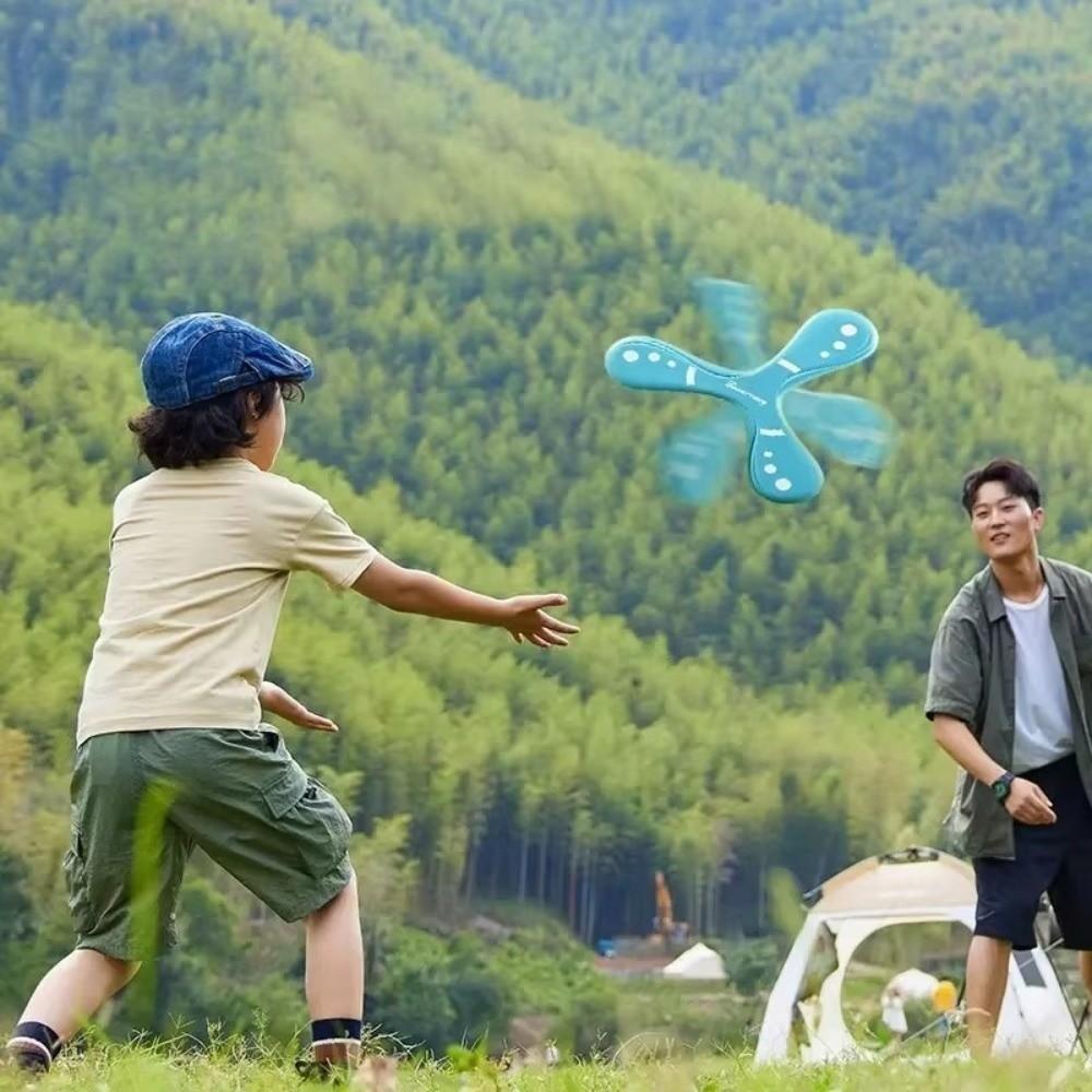 Interactive Children's Boomerang Toys Soft EVA Spinner Three-Bladed Parent-child Interaction