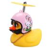 Rubber Cute Duck Toy Car Ornaments Yellow Duck Car Dashboard Decorations Cool Glasses Duck with Propeller Helmet Gold Chain