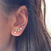 Moon Star Ear Climber Tiny Star Moon Stud Earrings Women Teen Mothersday Celestial Jewelry Earrring