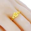 Retro Vietnamese Flower Gold-Plated Wedding Ring for Women – Imitation Gold with Real Copper