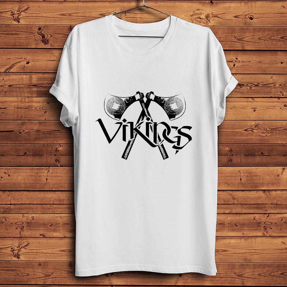 Vikings Symbol Impression Funny Vintage Tshirt UnisexShort Sleeve Casual TShirtUnisex TeeBreathable Print