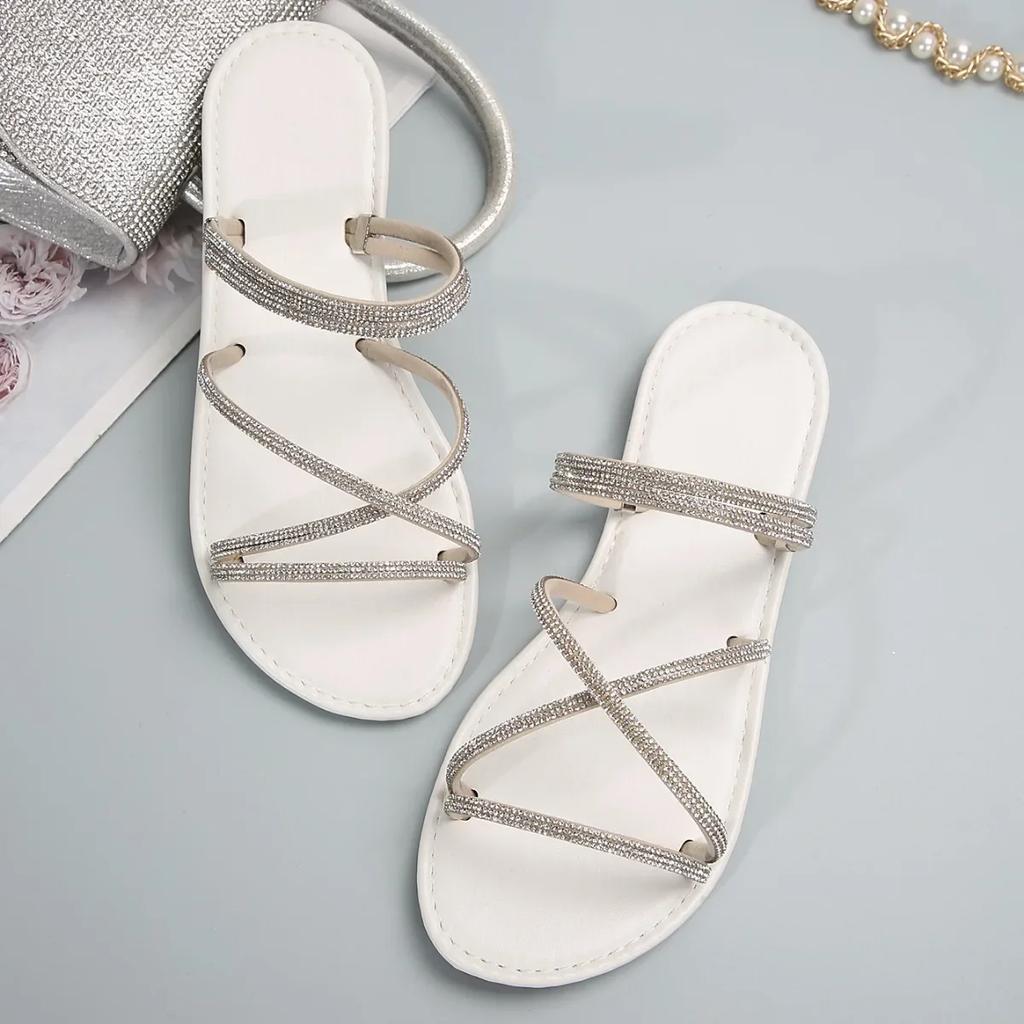 Женские босоножки 2024 года, летняя мода, острый носок, сексуальный тонкий каблук, повседневные женские босоножки на высоком каблуке больших размеров, Sandalias De Mujer