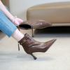 French Pointed High-Heeled Ankle Boots For Women  New Autumn Winter Slim Heeled Women'S Boots
