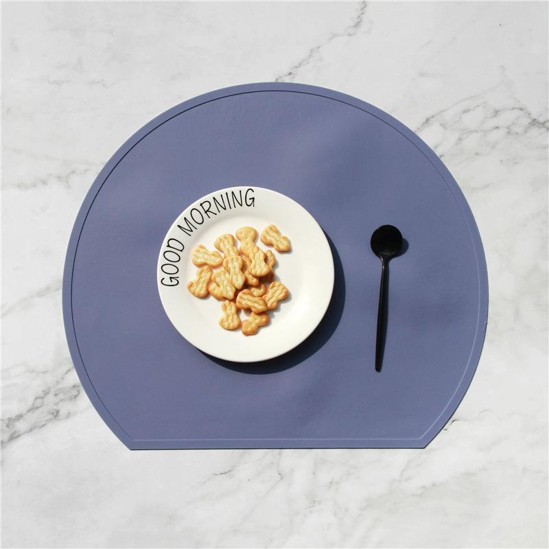 Silicone placemat Morandi color silicone thermal insulation mat Nordic style dining table mat Household western food mat