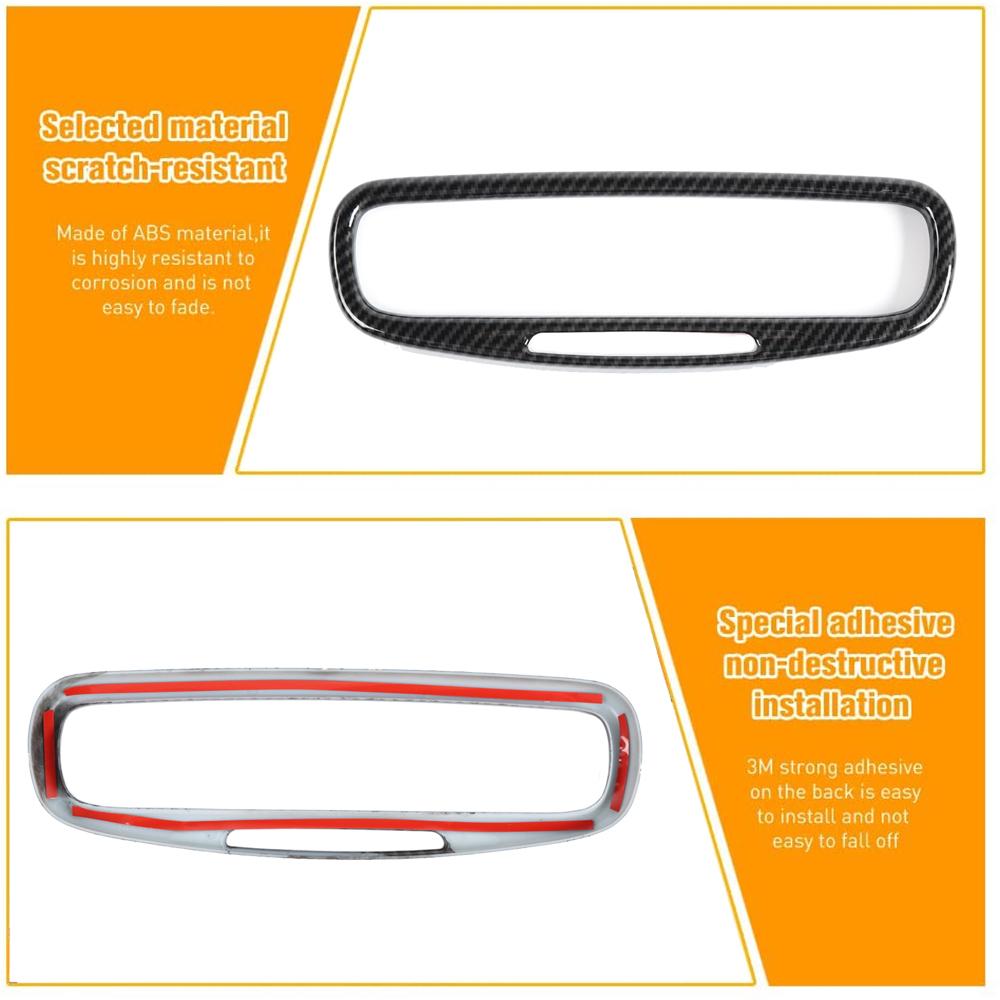 Накладка на рамку зеркала заднего вида, декоративная крышка для Jeep Grand Cherokee WK2 2017 2018 2022, салон автомобиля