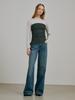 NOUVE Bustier Top + Long Sleeve Set - Gray