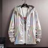 Summer Colorful Shiny Sunscreen Jacket Unisex Lightweight Breathable Plus Size Trendy Outerwear