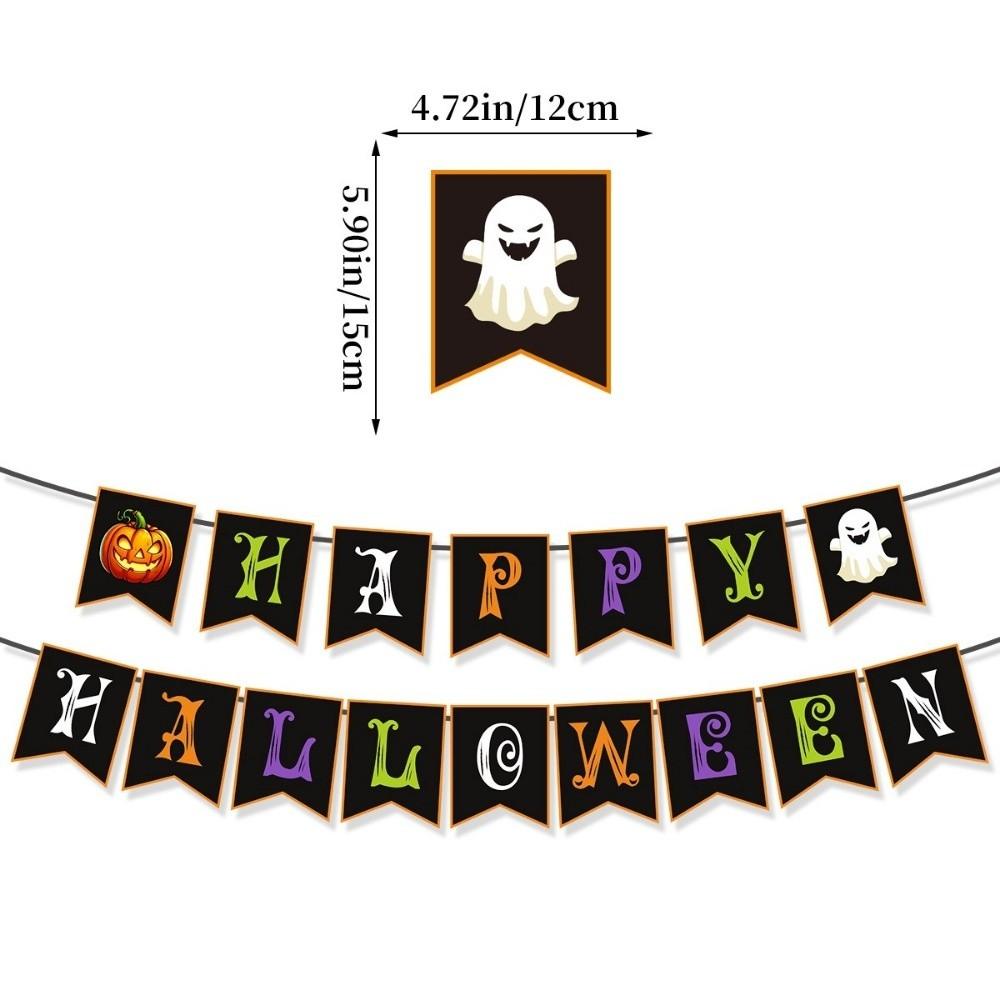 Paper Happy Birthday Banner Cartoon Halloween Birthday Decorations  Birthday Baby Shower