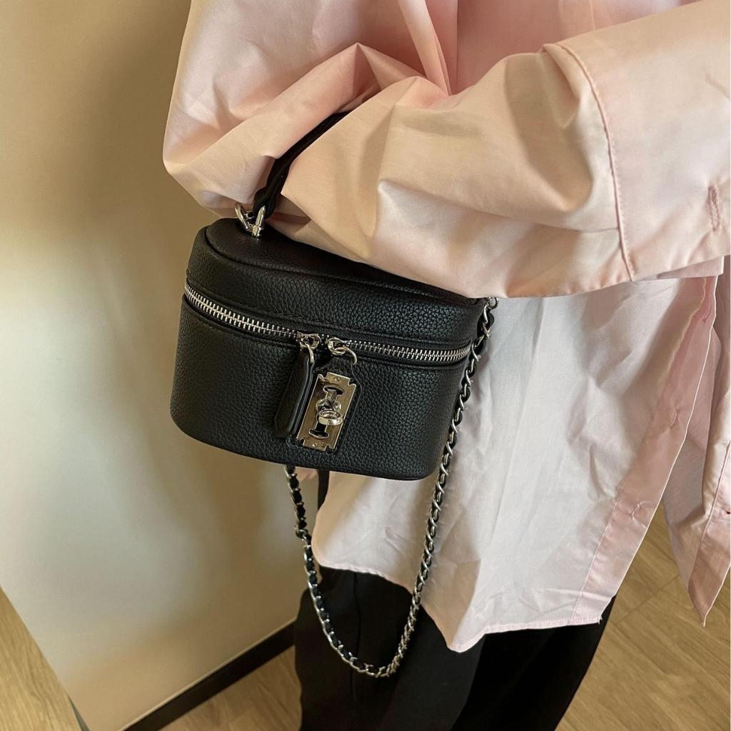 Exquisite Small Fragrance Chain Mobile Phone Bag for Women's New High-end Lock Box Bag Single Shoulder Crossbody Bag Handbag