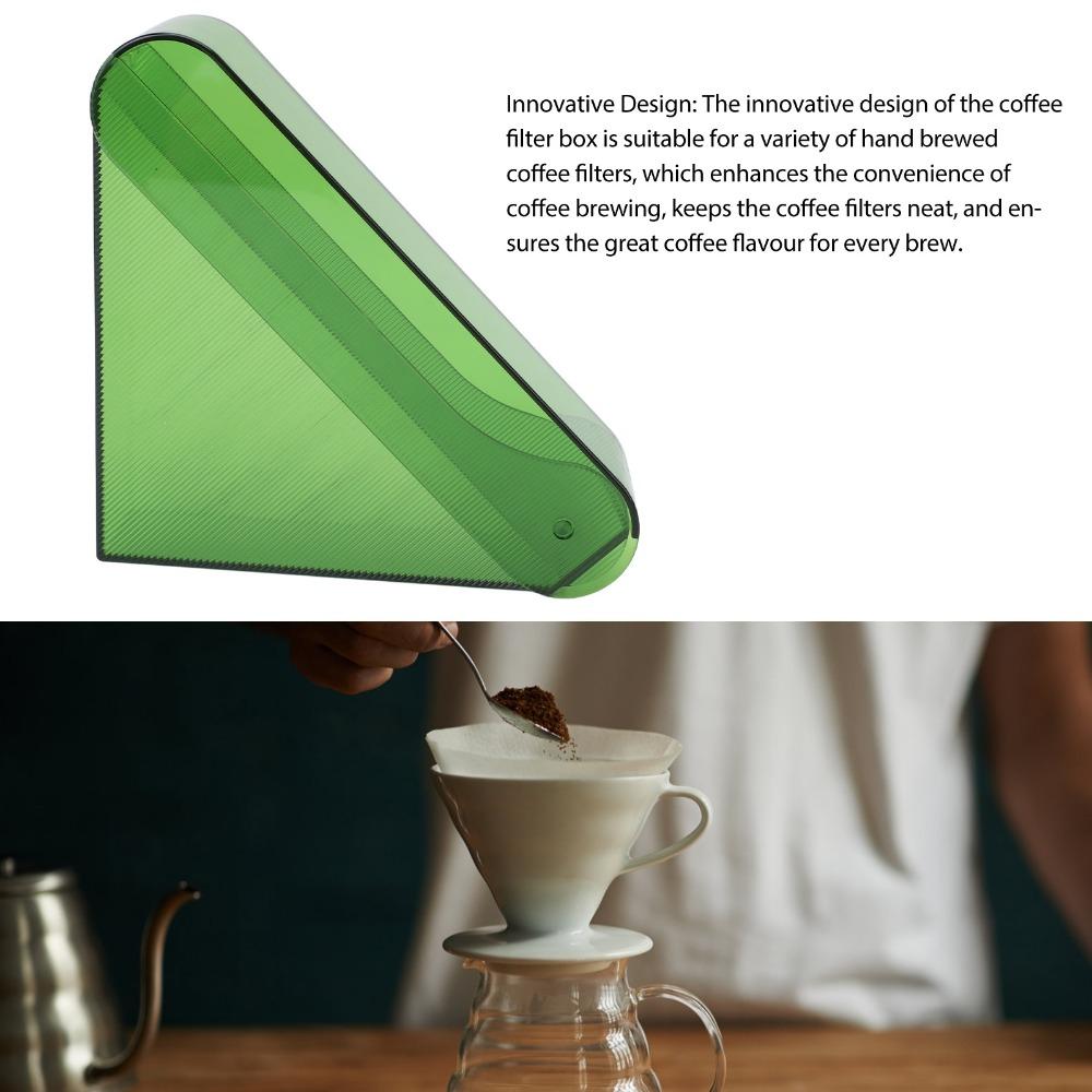 Dust Proof Cover Coffee Filter Box Universal Dispenser Rack For Hand Brewing Enthusiasts